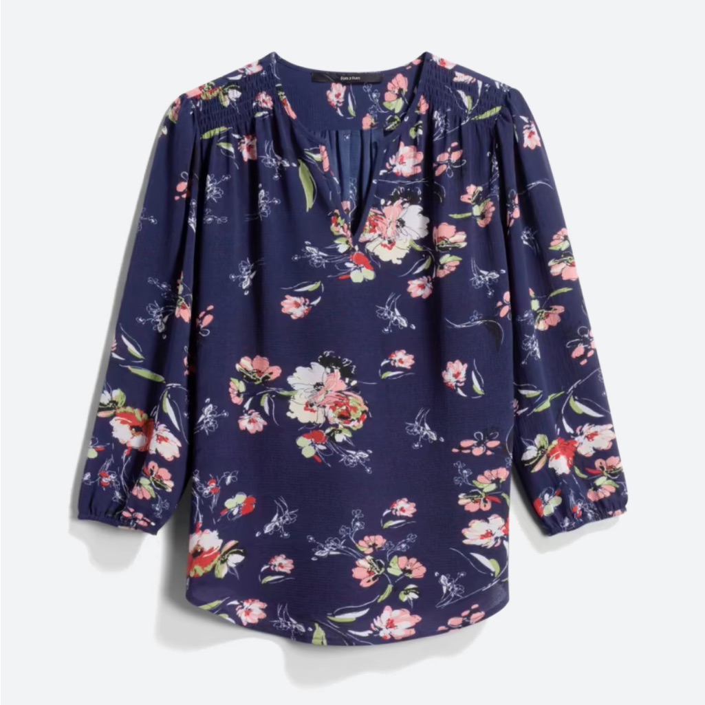 Fun2fun Kenmore Split Neck Blouse